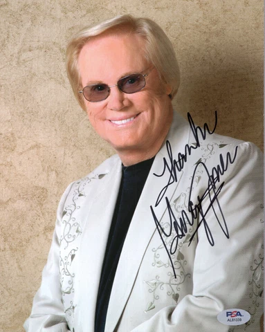 GEORGE JONES HAND SIGNED 8x10 COLOR PHOTO          BEST POSE EVER       PSA Cover