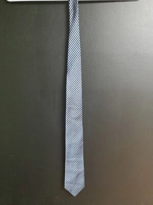 Corbata de cuello Tommy Hilfiger para hombre 100 % seda azul lunares geométricos Foto 1 de 4