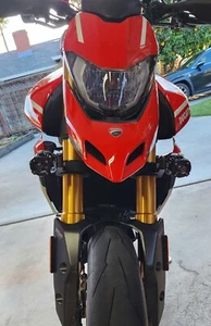 Mini Ultra bright LED light set, compact motorcycle lights! White / yellow light - Picture 1 of 7
