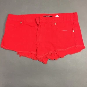 FOREVER 21 Cut-Off Shorts Womens 28 Red Denim Frayed 5-Pockets High-Rise Outdoor - Picture 1 of 4