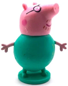 DADDY PIG Nickelodeon PEPPA PIG TV Show PVC TOY Playset Figure 2 1/4" FIGURINE! - Picture 1 of 2