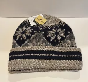 Woolrich Acrylic Wool Cap Hat Winter Snowflake Nordic Design New With Tags - Picture 1 of 7
