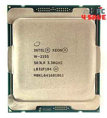 Intel Xeon W-2155 3.30GHz 10-Core 11MB LGA2066 Server CPU Processor SR3LR 140W - Image 1 of 2