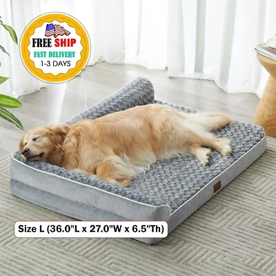 Cama para perro grande espuma de memoria ortopedica mascota colchón acolchado Foto 1 de 4
