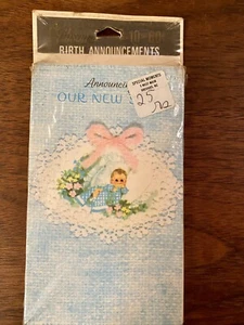 Annunci Nascita Vintage Gibson Baby Boy, Confezione da 10 - Foto 1 di 8