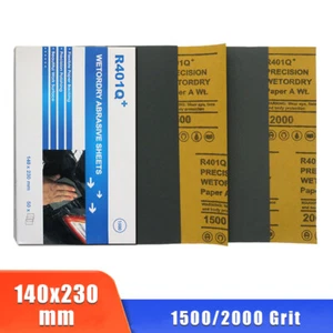 140x230mm Wet And Dry Sandpaper Sanding Sheet Abrasive Paper 1500/2000 Grit - Picture 1 of 10