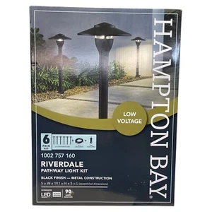 Hampton Bay 30-Watt 90 Lumens Integrated LED Black Landscape Path Light(6-Pack) - Picture 1 of 4
