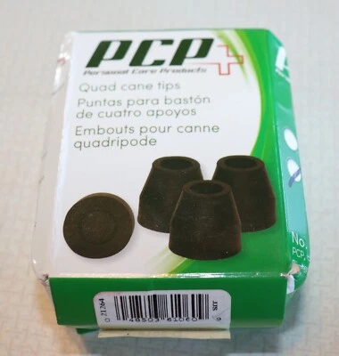 Juego de 4 PCP Productos de Cuidado Personal Gris Puntas de Bastón Cuádruple Nuevo Foto 1 de 4