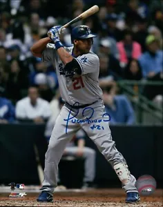 Juan Rivera Signed 8X10 Photo Autograph Los Angeles Dodgers Road At Bat Auto COA - Picture 1 of 2