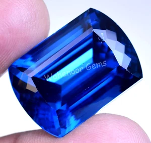 Natural Ceylon Blue Spinel 39.4Ct Stunning Long Cushion CERTIFIED Loose Gemstone - Picture 1 of 6
