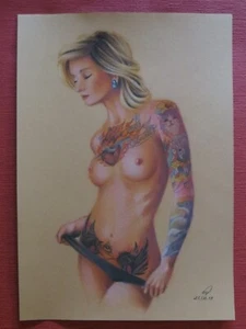 Original, Pastell, A3, nude drawing, Akt, erotische Zeichnung, dessin nu - Bild 1 von 1