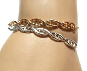 DNA MOLECULE BRACELET dainty double helix genes biology science life chain O6 - Picture 1 of 3
