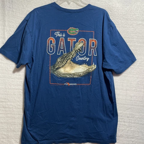 NCAA Flo Grown Shirt Florida Gators Back Graphic Blue Crew Neck Mens 2XL Cover