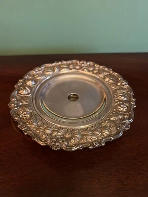 Stieff Sterling Silver Hand Chased Rose Butter Dish RARE - Image 1 of 4