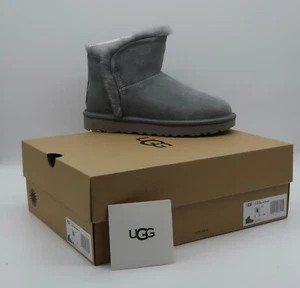 UGG CLASSIC MINI FLUFF HIGH-LOW SUEDE SHEEPSKIN GEYSER BOOTS SIZE US 6 EU 37 NEW - Picture 1 of 14