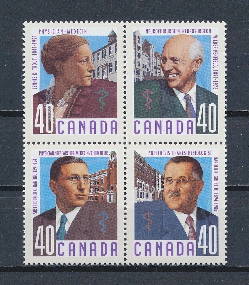 Canadá 1302-5 MNH, médicos canadienses, 1991 Foto 1 de 1