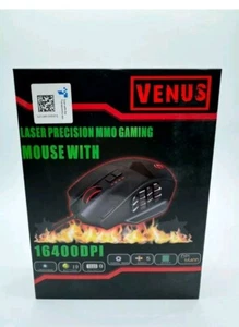 Utechsmart Venus Mouse da Gioco RGB Cablato, 16400 DPI Programma Laser ad Alta Precisione - Foto 1 di 4