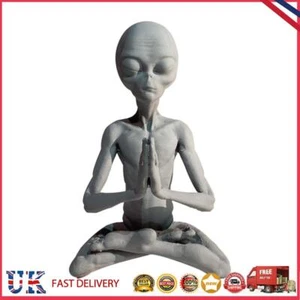 UK Meditating Outer Space Martian Resin Alien Statue Garden Decorative Art Figur - Picture 1 of 9