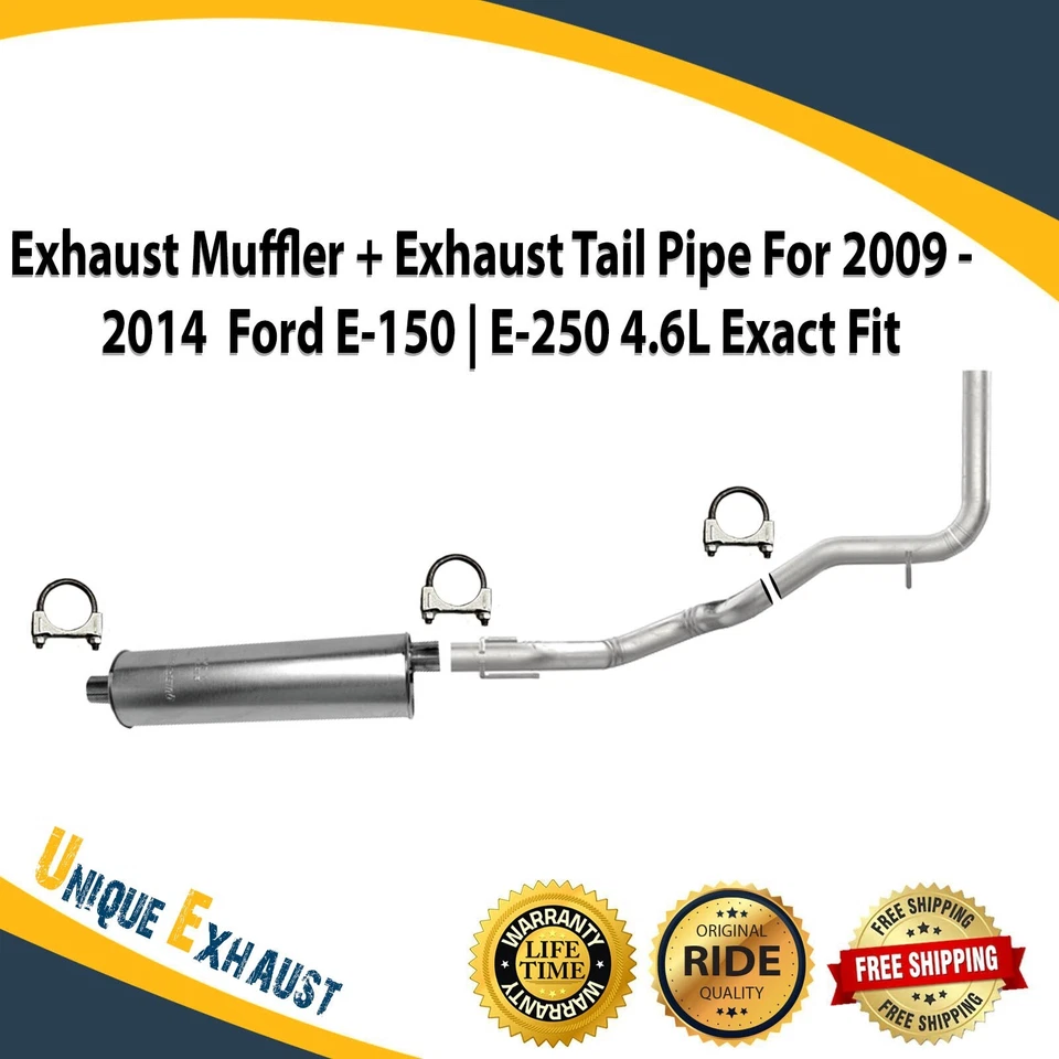 Silenciador de escape + tubo de escape para Ford E-150 2009-2014 | E-250 4,6 L ajuste exacto Foto 1 de 4