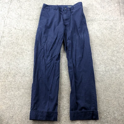 Pantalones Polo Ralph Lauren Niños 20 Azul Calce Clásico Frente Plano Informal Chino Juvenil Foto 1 de 4