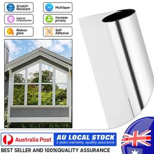 1x1m One Way Mirror Reflective Window Tint Film Glass Solar UV Block Heat - Picture 1 of 15