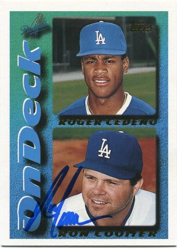 RON COOMER Los Angeles Dodgers signed 1995 Topps Rookie card #651 NMNT COA Twins - Image 1 of 1
