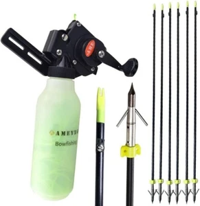 Archery Bow Fishing Spincast Reel Compound Bow Recurve Bowfishing Arrows Hunting - Picture 1 of 22