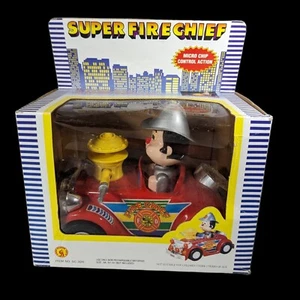Vintage Super Fire Chief Feuerwehrauto Blinklicht Sound bald Cheng Toys Feuerwehrauto - Bild 1 von 9
