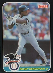 1987 -BASEBALL CARD -RICKY HENDERSON -3 1/2" X 5 " - Picture 1 of 2
