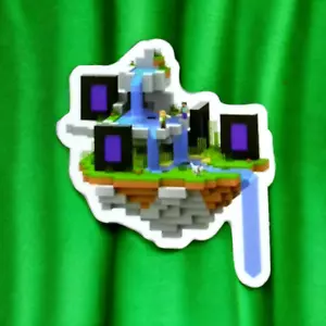 Pegatina Minecraft Nether Portal brillante - Imagen 1 de 2