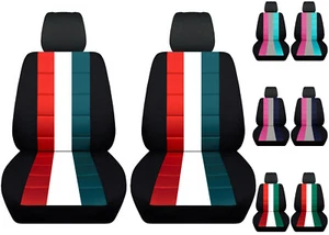 Se adapta a las fundas de asiento delantero Ford Mustang 2005-2010 negras con rayas de carreras frescas - Imagen 1 de 11