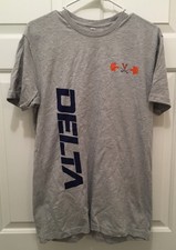 Virginia UVA Cavaliers Football Team Issued Light Gray Delta Workout T-Shirt XL