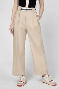 Sandro Paris Women's Trousers Size 36 FR / S Belted SFPPA00543 - Picture 1 of 10