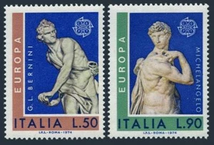 Italy 1143-1144, MNH. Michel 1440-1441. EUROPE CEPT-1974. Giovanni,Michelangelo. - Picture 1 of 1