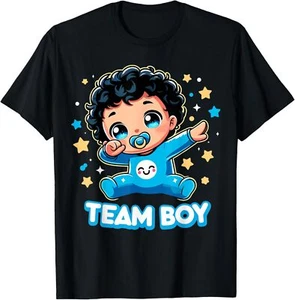 Team Boy Baby Gender Reveal Party Announcement T-Shirt Hoodie - Picture 1 of 18