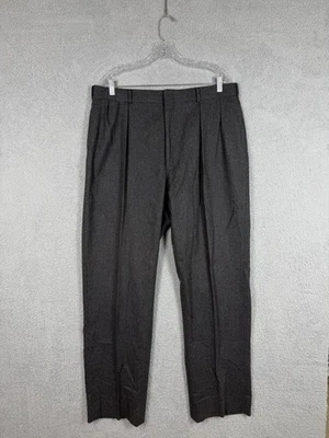 Polo Ralph Lauren Pantalones de Lana Virgen Plisados Pantalones de Vestido Gris 38x35 Extrafino Foto 1 de 4