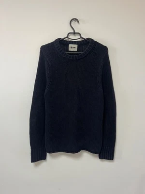intage Acne Studios Cotton Sweater Blue Sweatshirt Cardigan Y2K Rare Mens S-M - Image 1 of 4