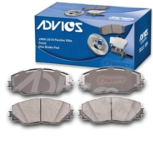 ADVICS Front Disc Brake Pad Set for 2009-2010 Pontiac Vibe - Braking Tire qm - Picture 1 of 5