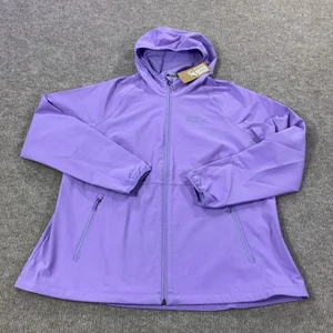 Eddie Bauer Hoodie Womens 1X Purple NW Strathy Full Zip Softshell Lightweight - Picture 1 of 18