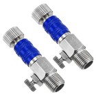 1/8 Air Brush Connector Adapters, 2pcs Connect with Airflow Control Valve, Blue