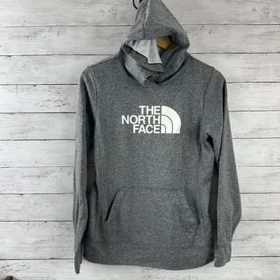 The North Face Womens Medium gray w/ white logo Hoodie Sweatshirt Pullover - Image 1 of 4