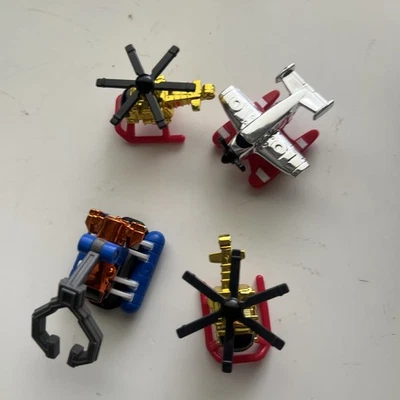 Lot 4 Micro Machines Mcdonald’s Toy Mcd Helicopter Boat Plane Galoob Happy Meal - Image 1 of 3