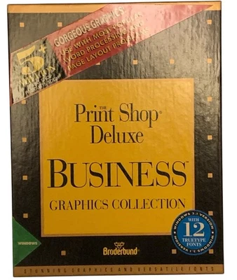 Vintage - The Printshop Deluxe Business Graphics Collection 3.5" disks + manual - Image 1 of 4