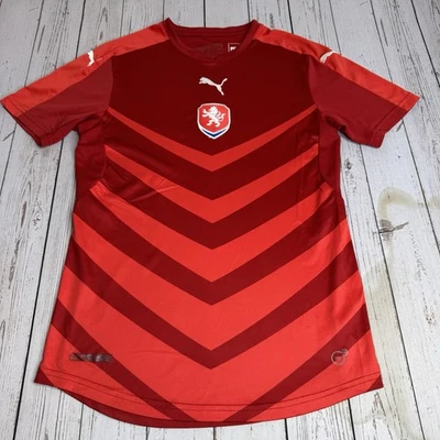 Puma Czech Republic Soccer Futbol Jersey Shirt Mens Small Red Embroidered - Image 1 of 4