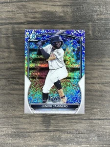 2023 Bowman Chrome #BCP-162 Junior Caminero Speckle Refractor #/299 Rays - Picture 1 of 3