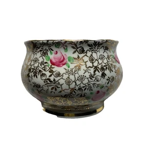 Cuenco de azúcar vintage Thomas Forester & Sons Phoenix Bone China borde dorado - Imagen 1 de 4