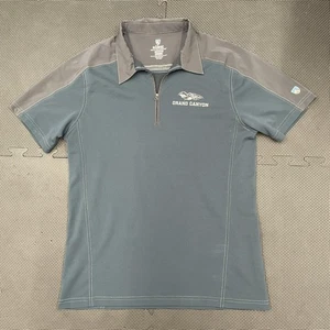 Kuhl Polo Shirt Mens Medium Gray Grand Canyon Half Zip Performance Outdoors - Picture 1 of 9