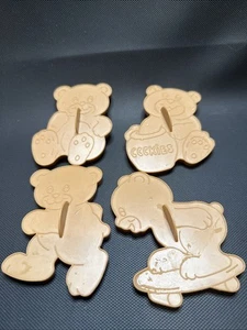 1990 Wilton Cuddly Teddy Bear Cookie Cutter Set Of 4 Used - Picture 1 of 7