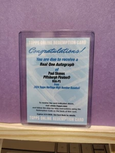 Paul Skenes 2024 Topps Heritage High Number Real One Auto RC #ROA-PS Redemption - Picture 1 of 2