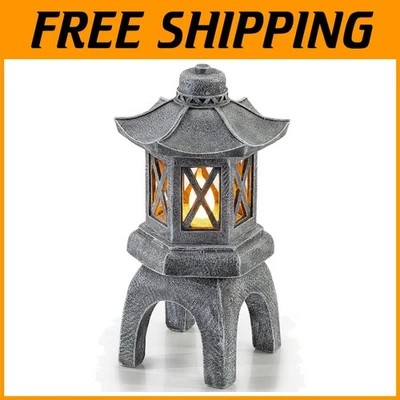 Zen Pagoda Garden Statue - Solar-Powered Japanese Lantern - Image 1 of 4
